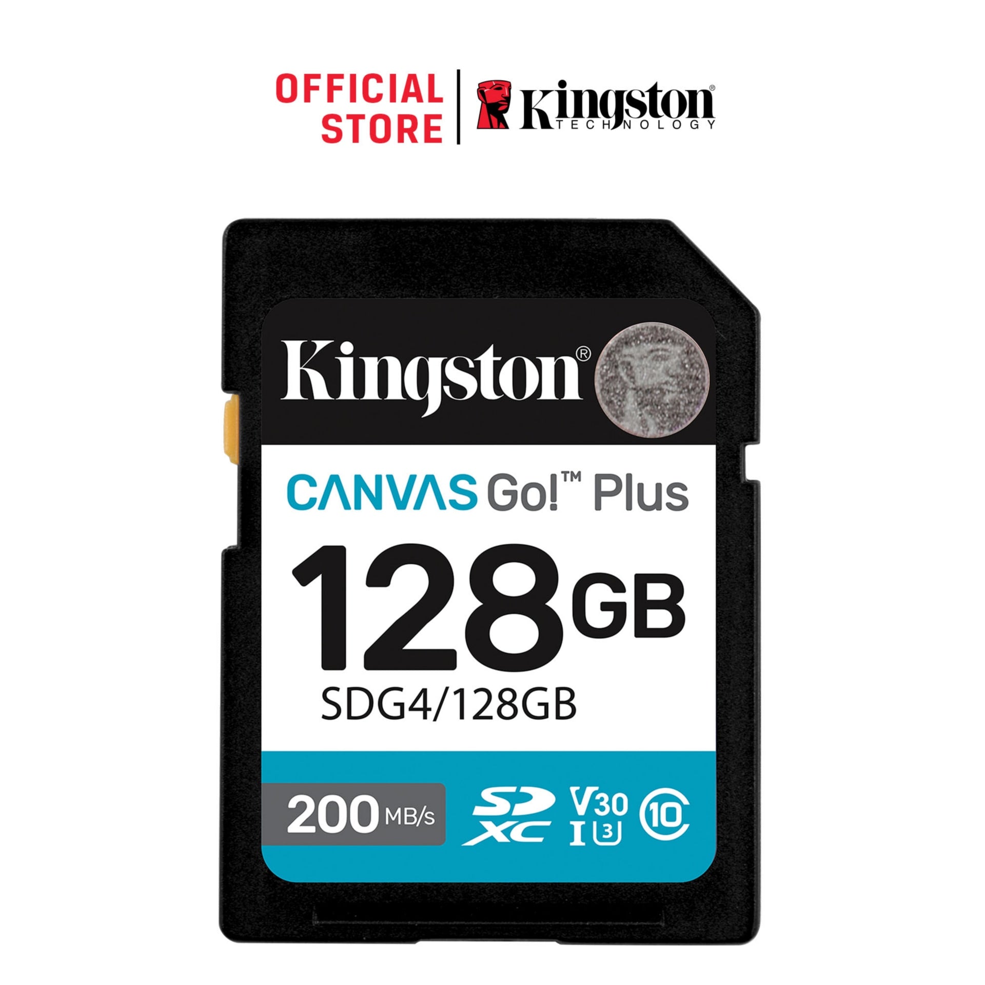 KINGSTON SDG4 128GB SDXC Memory Card 200MB/s for 4K Pros