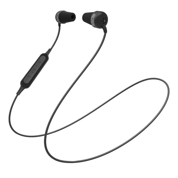 KOSS 196982.102 The Plug Bluetooth Earbuds with Microphone and In-Line Control,