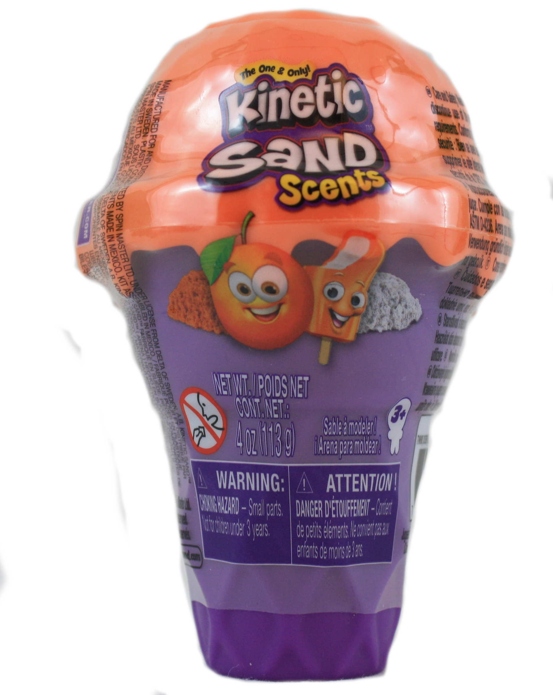 Kinetic Sand Scents - 4oz Ice Cream Cone - Orange & White