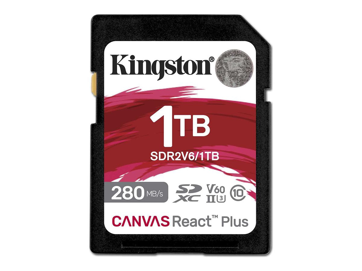Kingston 1TB Canvas React Plus SDXC UHS-II V60 Memory Card for Pros