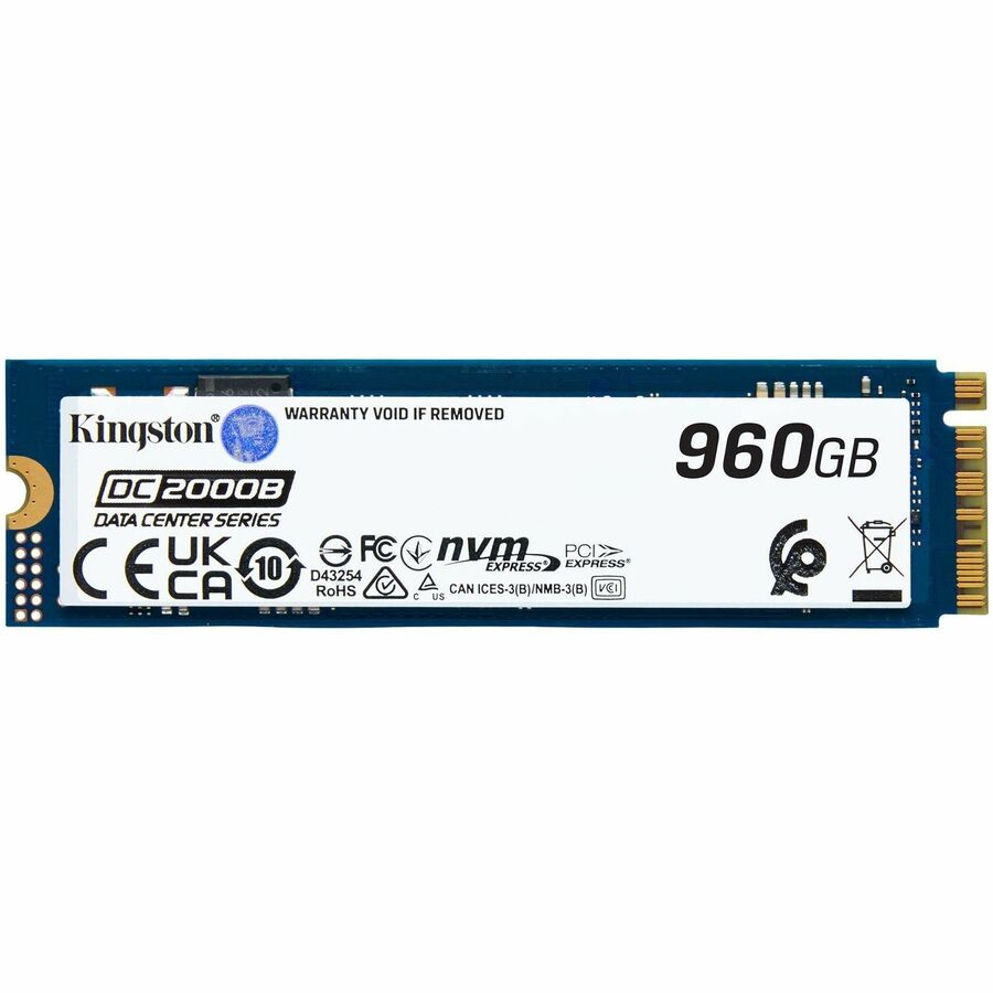 Kingston DC2000B 960 GB Solid State Drive - M.2 2280 Internal - PCI Express NVMe (PCI SEDC2000BM8/960G