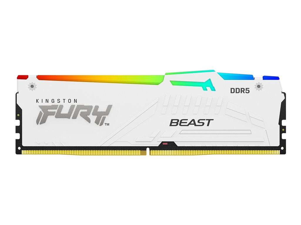 Kingston FURY Beast RGB - DDR5 - module - 32 GB - DIMM 288-pin - 6400 MHz / PC5-51200 - CL32 - 1.4 V - unbuffered - on-die ECC KF564C32BWEA-32