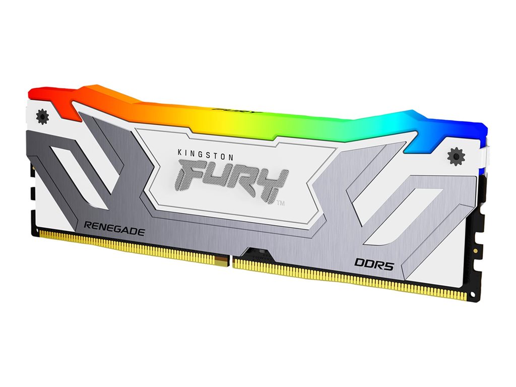 Kingston FURY Renegade RGB - DDR5 - module - 24 GB - DIMM 288-pin - 4200 MHz / PC5-67200 - CL40 - 1.45 V - unbuffered - on-die KF584CU40RWA-24