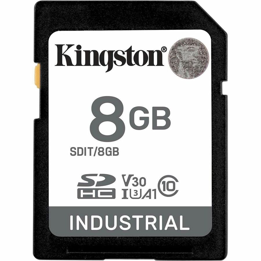 Kingston Industrial 8 GB Class 10/UHS-I (U3) V30 SDHC - 100 MB/s Read - 3 Year Warranty