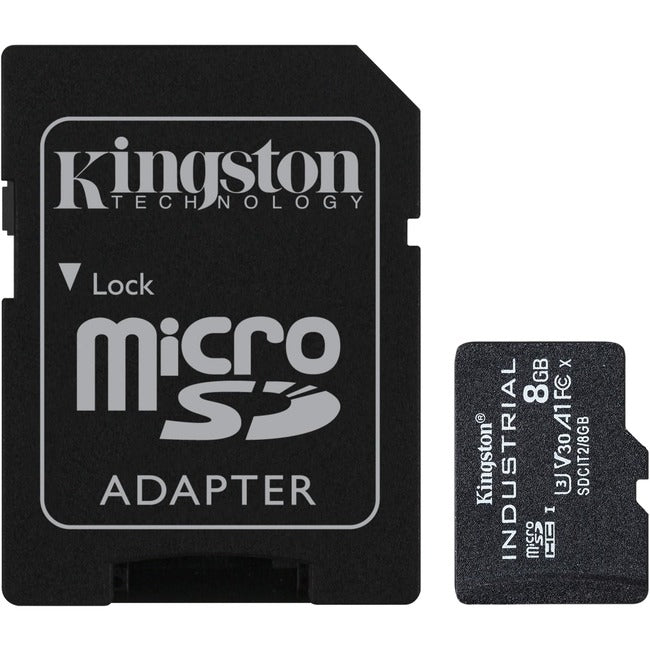 Kingston Industrial SDCIT2 8 GB Class 10/UHS-I (U3) V30 microSDHC SDCIT2/8GB