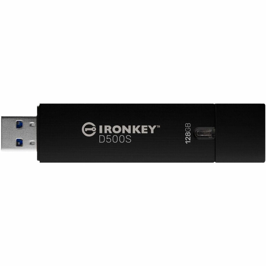 Kingston IronKey D500S 128GB USB 3.2 (Gen 1) Type A Flash Drive - 128 GB - USB 3.2 (Gen
