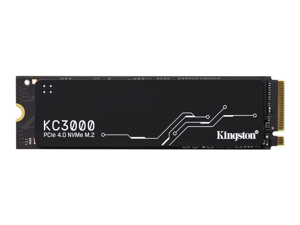 Kingston KC3000 - SSD - 512 GB - internal - M.2 2280 - PCIe 4.0 x4 (NVMe) - integrated heatsink SKC3000S/512GBK