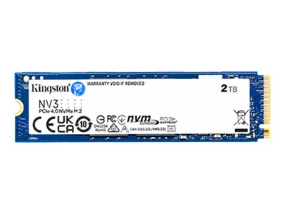 Kingston NV3 - SSD - 2 TB - internal - M.2 2280 - PCIe 4.0 x4 (NVMe) SNV3S/2000GBK