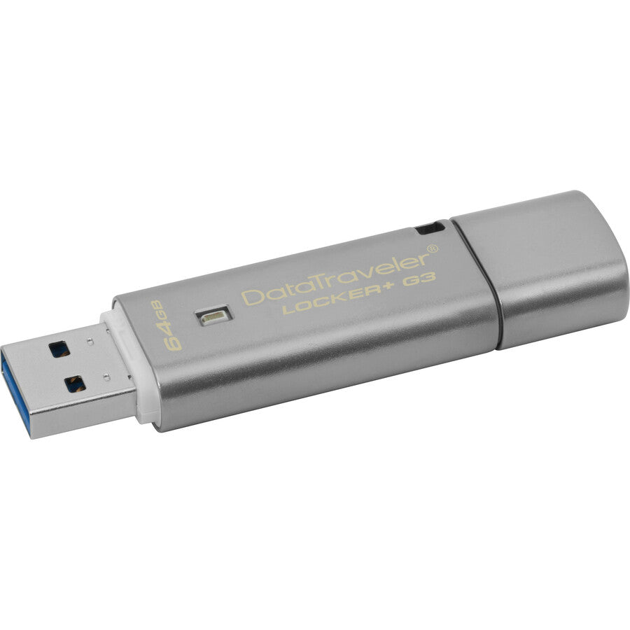 Kingston Technology Datatraveler Locker+ G3 64Gb Usb Flash Drive Usb Type-A 3.2 Gen 1 (3.1 Gen 1) Silver