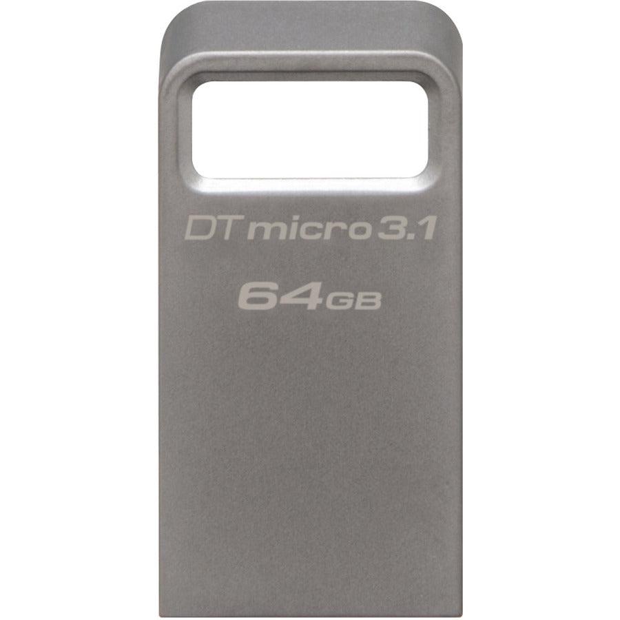 Kingston Technology Datatraveler Micro 3.1 64Gb Usb Flash Drive Usb Type-A 3.2 Gen 1 (3.1 Gen 1) Metallic