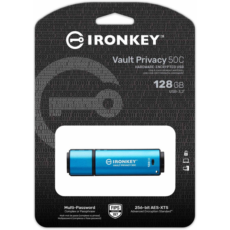 Kingston Vault Privacy 50 Series 128GB USB 3.2 (Gen 1) Type C Flash Drive