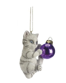 Kitten Playing Ornament - Coon