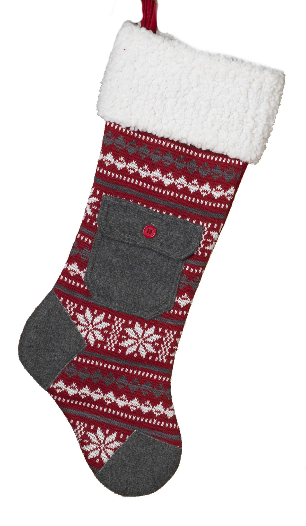 Knitted & Fleece Patch Stocking -