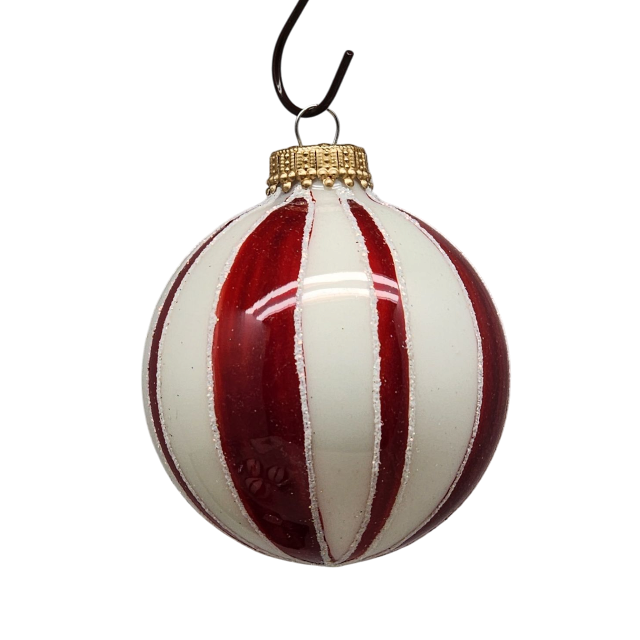 Krebs Value Glass Ball 4 pack - Peppermint Stripe
