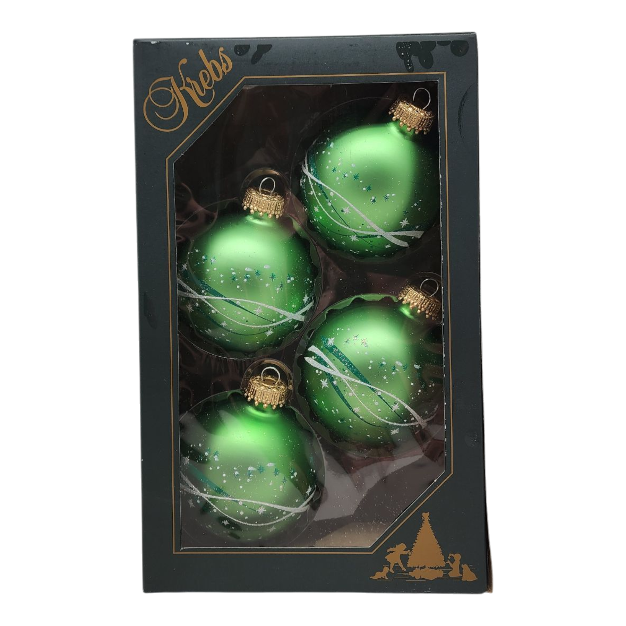 Krebs Value Glass Ornament 4 pack - Winter Whirl