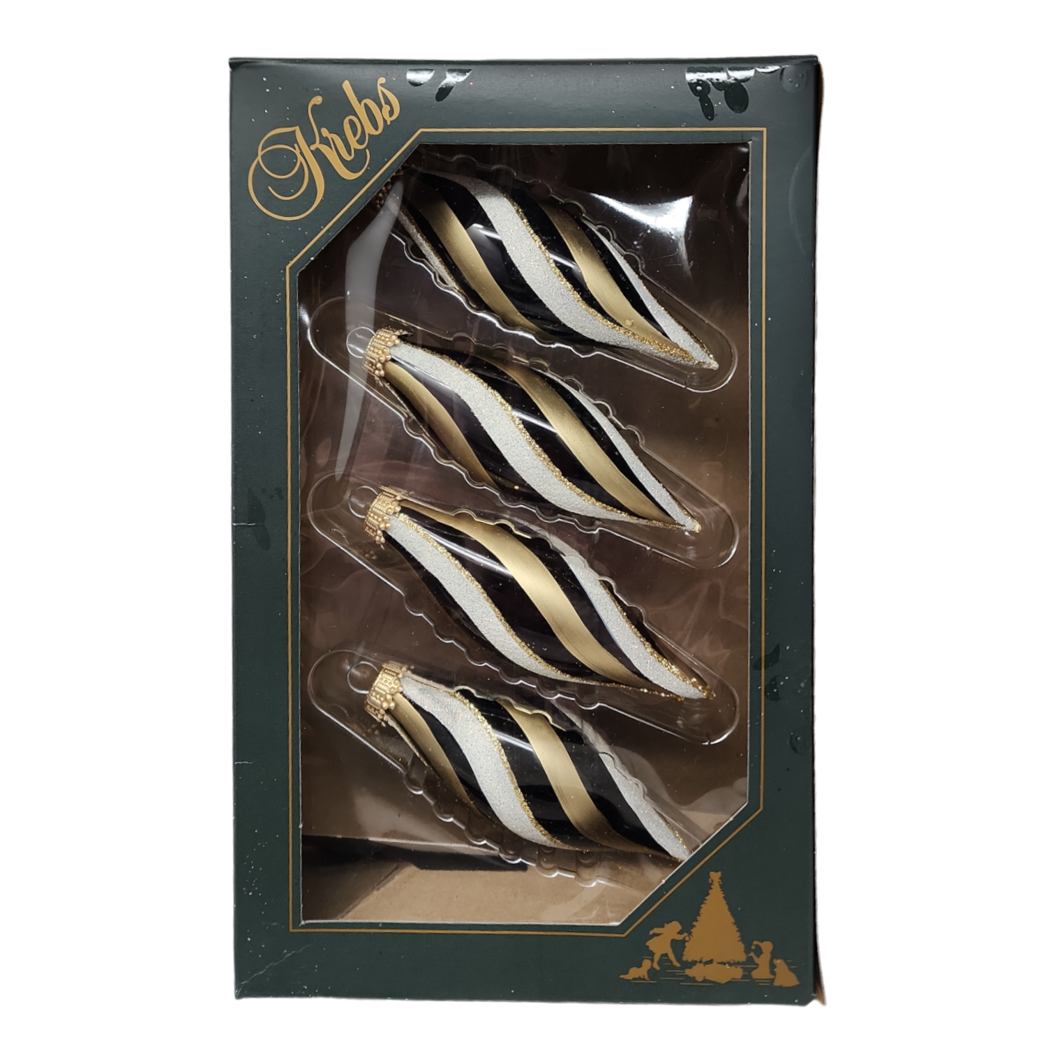 Krebs Value Glass Teardrop 4 pack - Contemporary Swirl