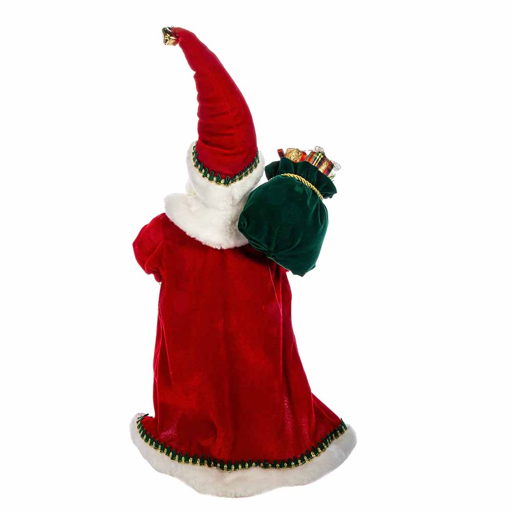 Kringles Fancy Santa With Stocking - 17 Inch