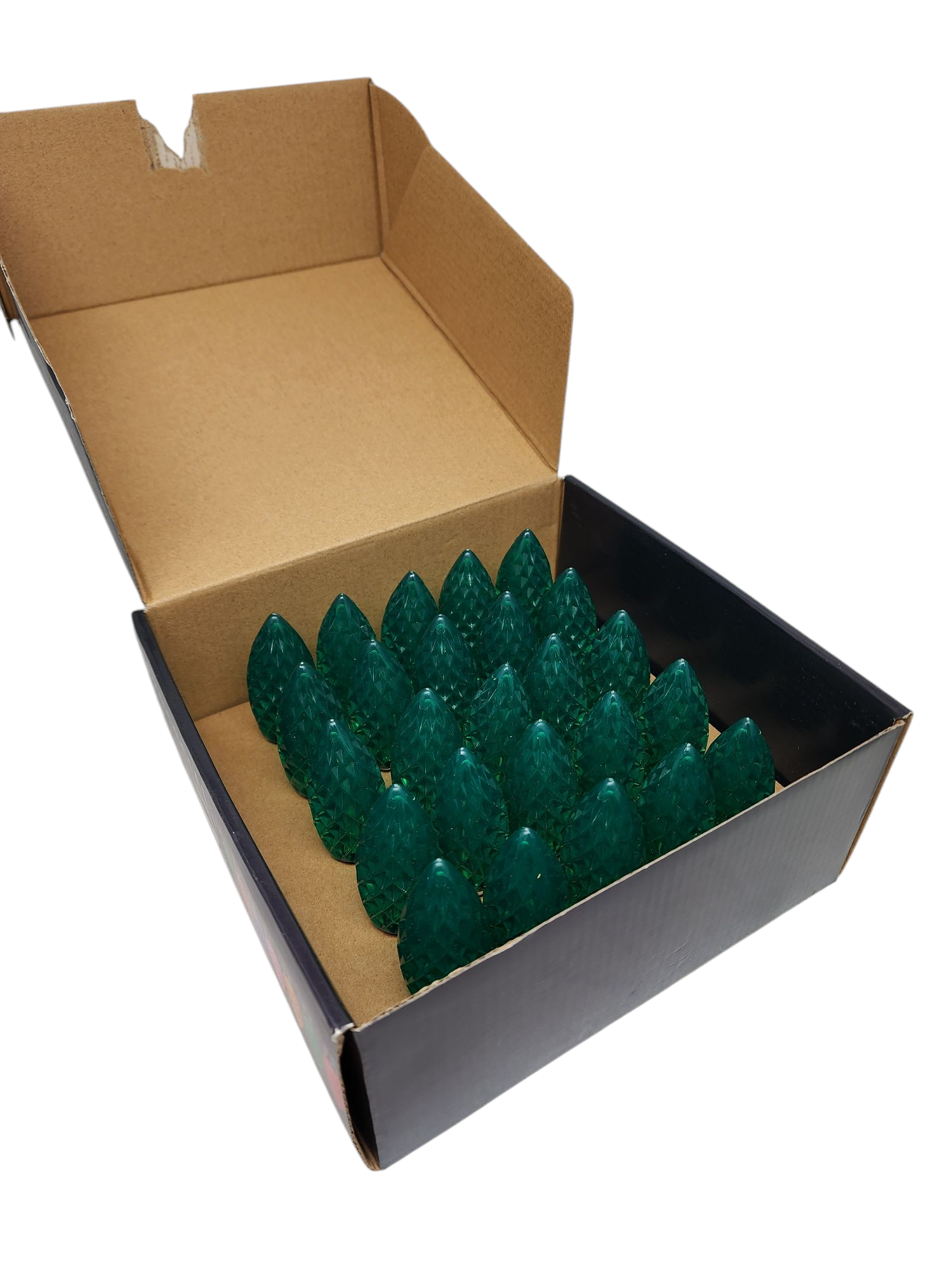 LED C9 Light Bulbs - 25 Pack - Green