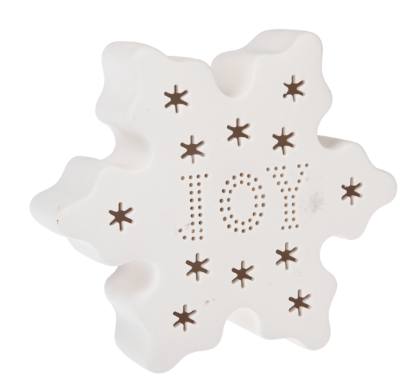 LED Light Up Snowflake Figurine Joy
