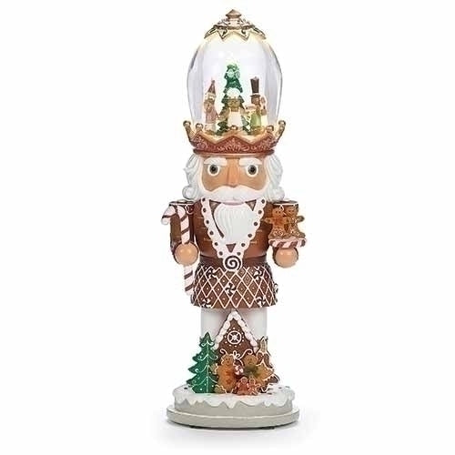 LED Lighted Musical Gingerbread Nutcracker Christmas Tabletop Decoration
