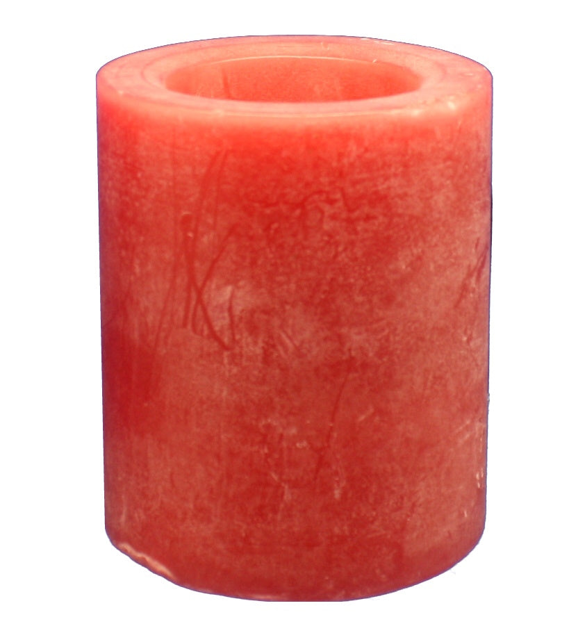 LED Pillar With Timer - Red 4"