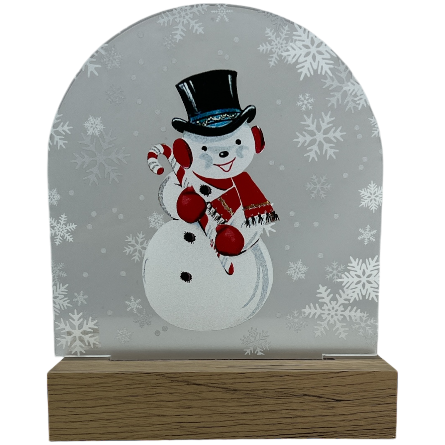 LED Snowman Acrylic Shelf Sitter