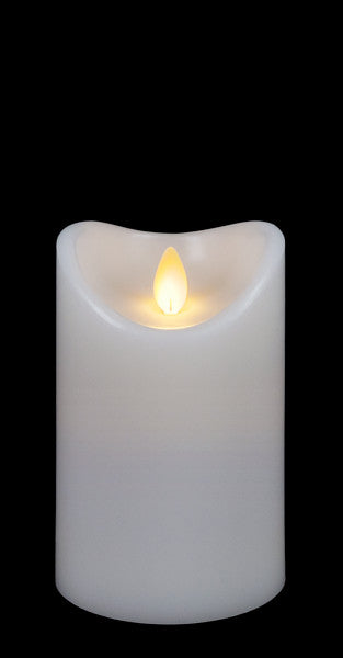 LED Wax 3x5 Pillar Candle - White