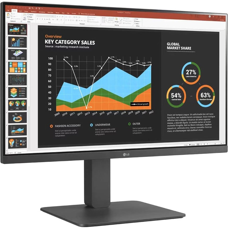 LG 24BR550Y-C 24" Class Full HD LCD Monitor - 16:9 - Charcoal, Black - 23.8" Viewable -