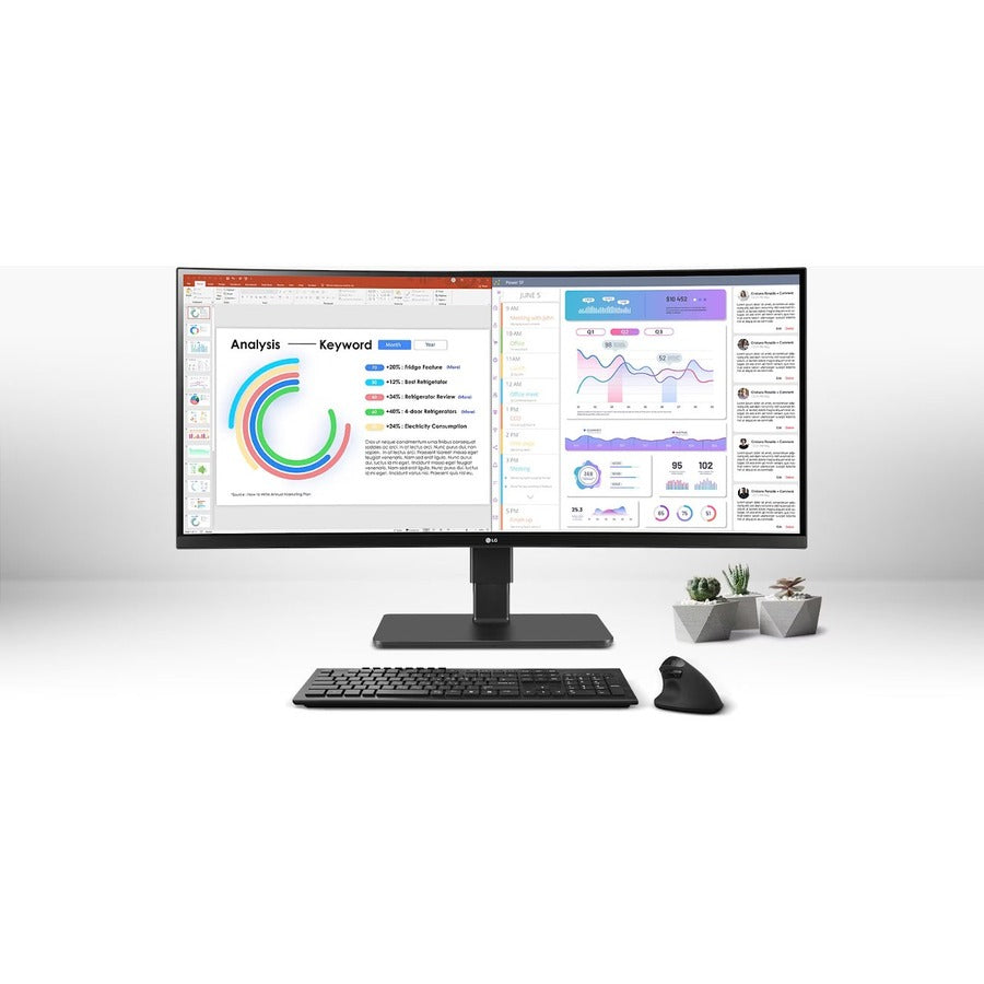 LG Ultrawide 34BQ77QB-B 34" Class Webcam UW-QHD Curved Screen LED Monitor - 21:9 -