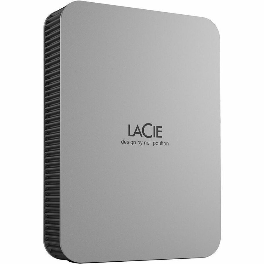 LaCie STLP1000400 1 TB Portable Hard Drive - External - Moon Silver