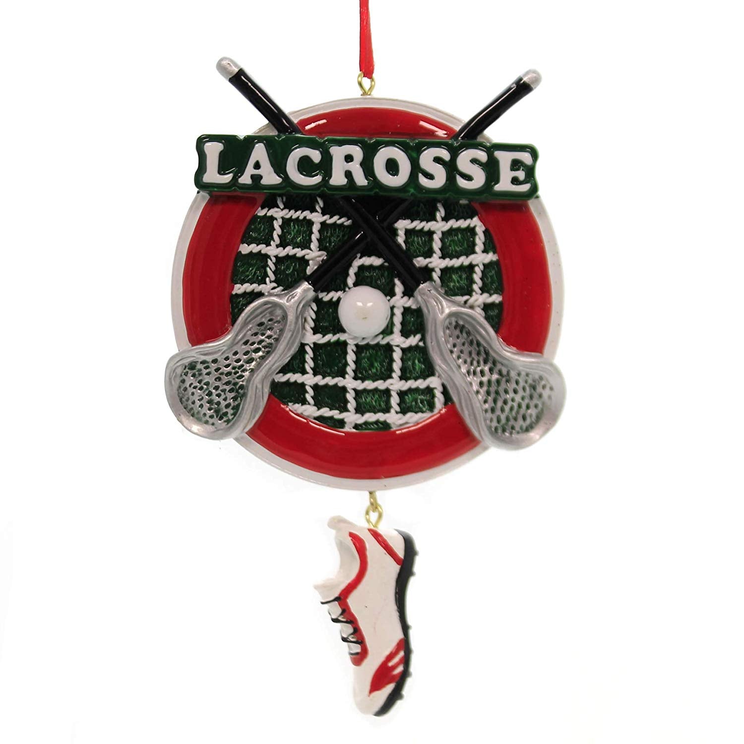 Lacrosse With Shoe Dangle Ornament For Personalization
