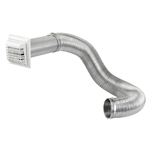 Lambro 1379WG-R 4-In. x 8-Ft. UL 2158A Premium Flexible Semi-Rigid Duct Louvered