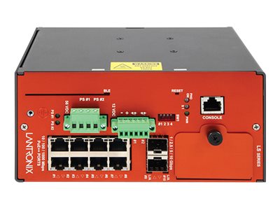 Lantronix LS Series LSS2200-8P - Switch - smart - 8 x 10/100/1000 + 2 x 1/2.5/5/10GBase-T - DIN rail mountable, wall-mountable