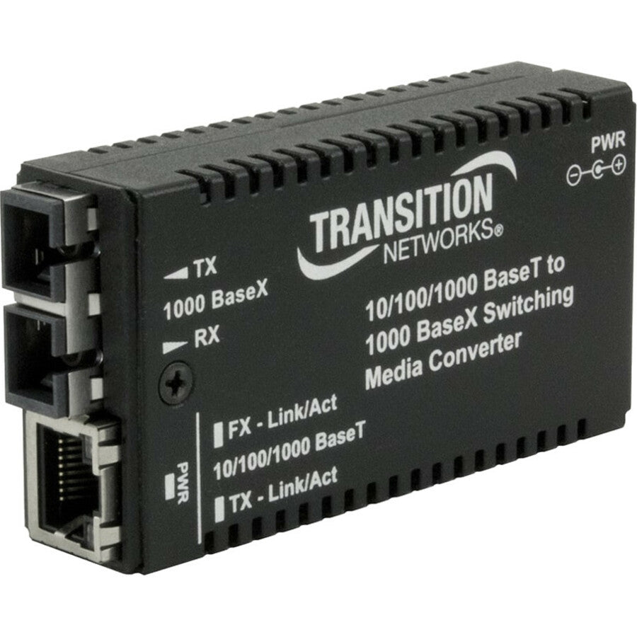 Lantronix M/GE-PSW-SX-01(ST) Transceiver/Media Converter M/GE-PSW-SX-01(ST)-NA