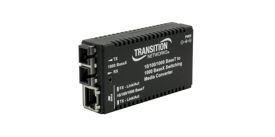 Lantronix M/GE-PSW-SX-01(ST) Transceiver/Media Converter M/GE-PSW-SX-01(ST)-NA