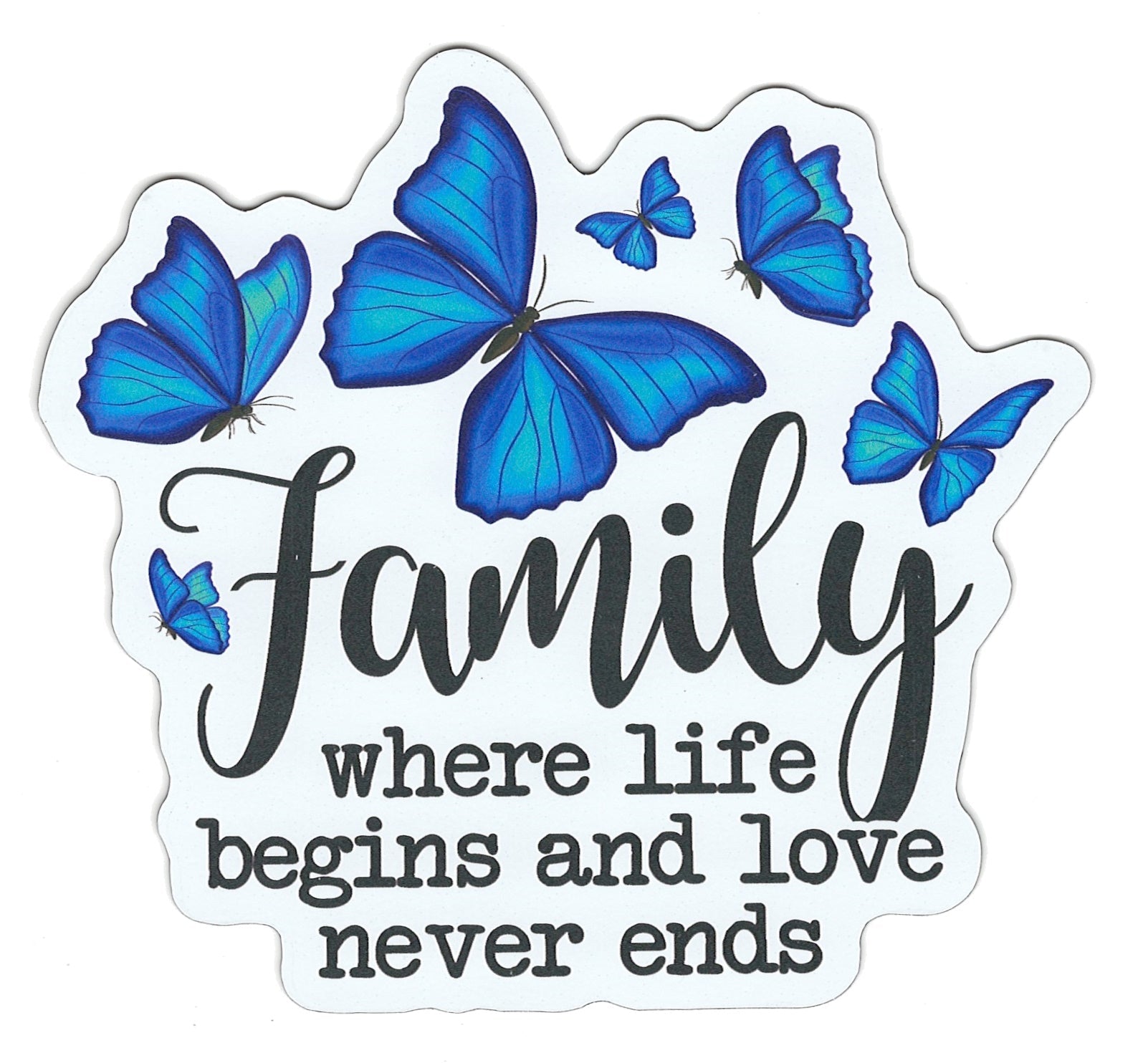 Large Flex Magnet - Family - Where Life Begins and Love Never Ends