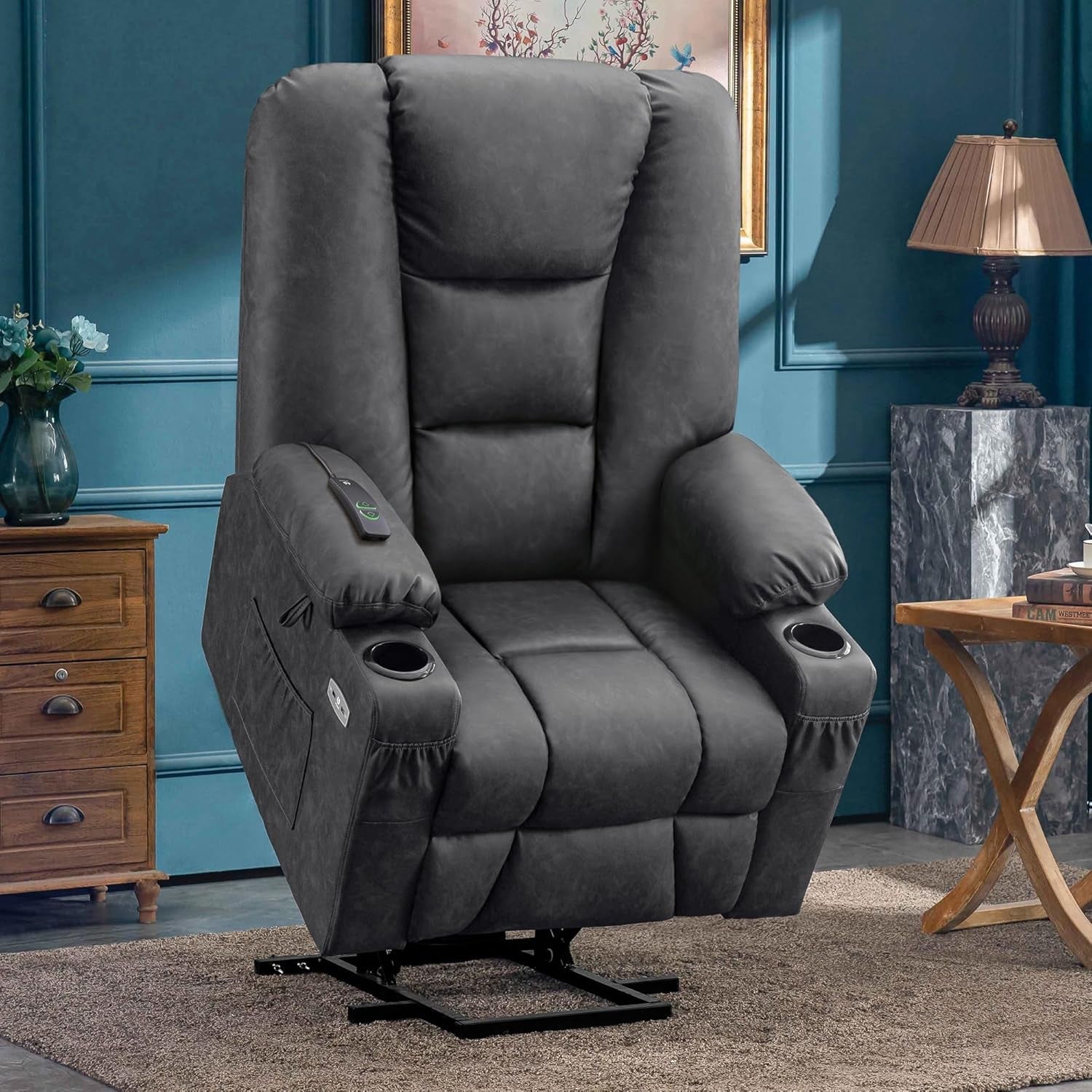 Large Power Lift Recliner Chair With Massage And Heat