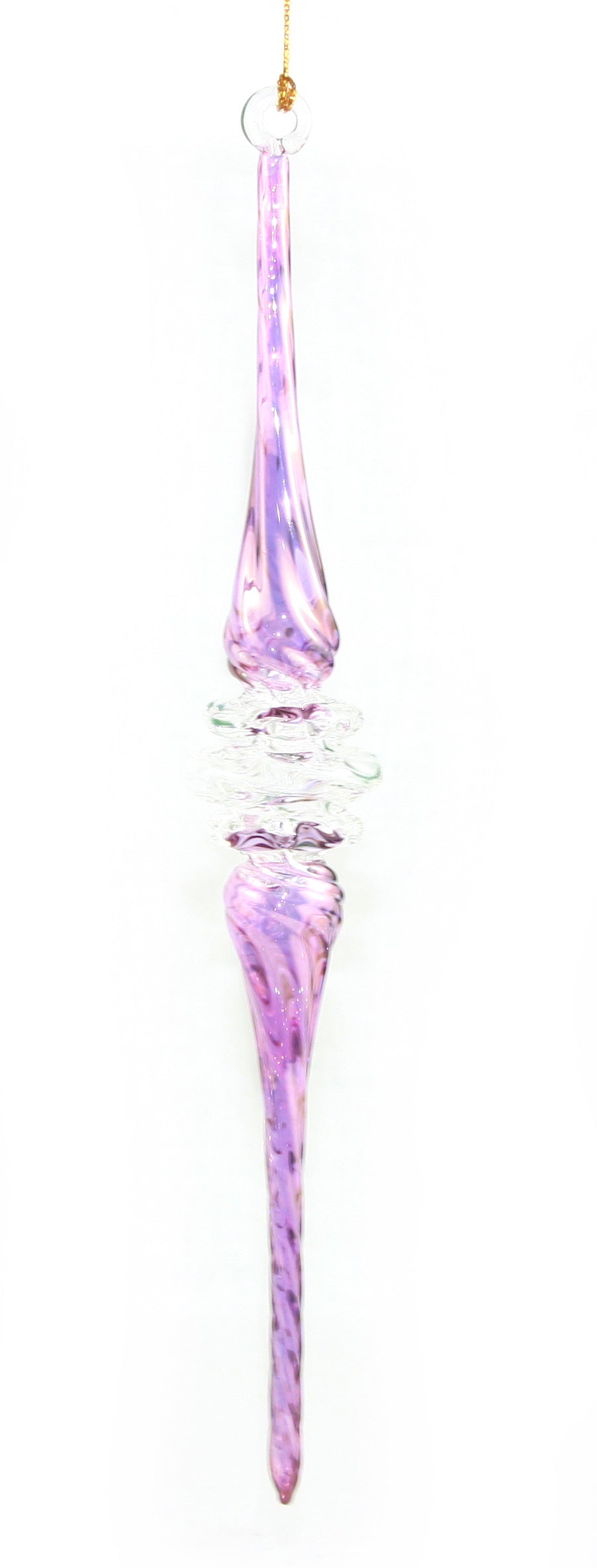 Lavender Twirl Glass Ornament