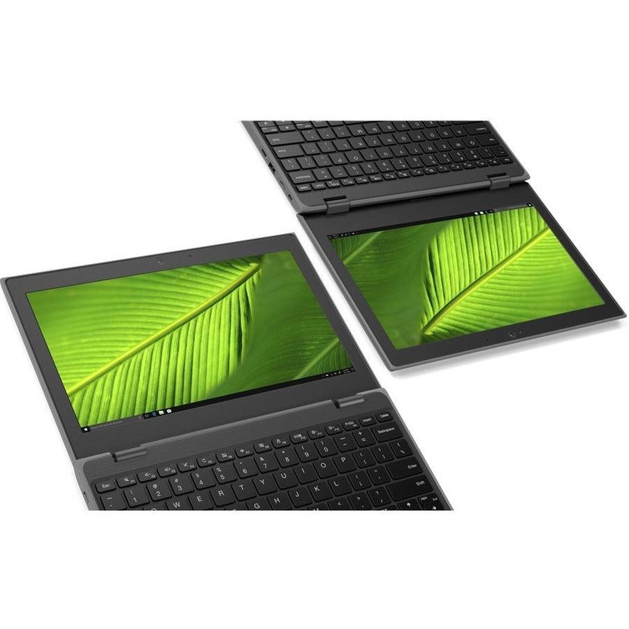 Lenovo 100e Windows 2nd Gen 81M80080US 11.6" Netbook - HD - 1366 x 768 - Intel Celeron N4020 Dual-core (2 Core) 1.10 GHz - 4 GB Total RAM - 4 GB On-board Memory - 128 GB SSD - Black