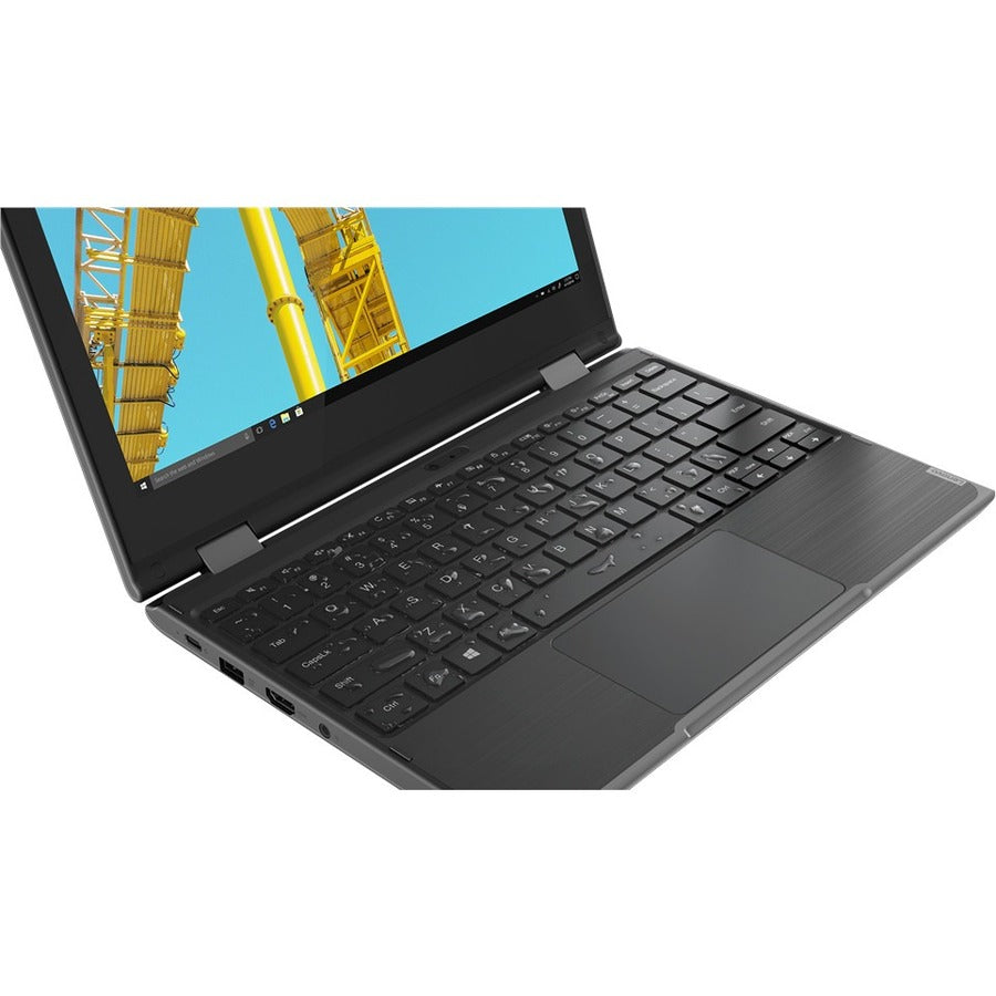 Lenovo 300e 81M900FTUS 11.6 Touchscreen Convertible 2 in 1 Notebook - HD - Intel Pentium Silver N5030 - 4 GB - 128 GB SSD - Black"