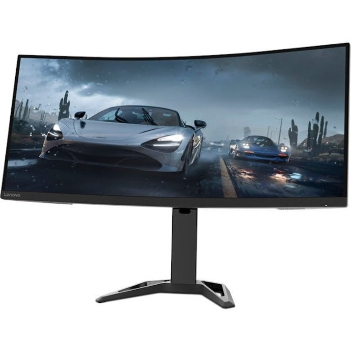 Lenovo G34w-30 34" Class UW-QHD Curved Screen Gaming LCD Monitor - 21:9 - Raven Black -
