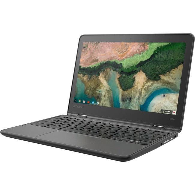 Lenovo-IMSourcing 300e Chromebook 2nd Gen 81MB0066US 11.6 Touchscreen Convertible 2 in 1 Chromebook - HD - Intel Celeron N4020 - 4 GB - 32 GB Flash Memory - English Keyboard - Black"