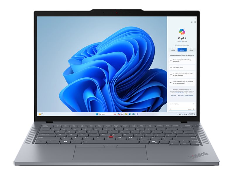 Lenovo ThinkPad T14 Gen 5 21ML - 180-degree hinge design - Intel Core Ultra 7 - 155U / up to 4.8 GHz - Win 11 Pro - Intel Graphics 21ML0089US