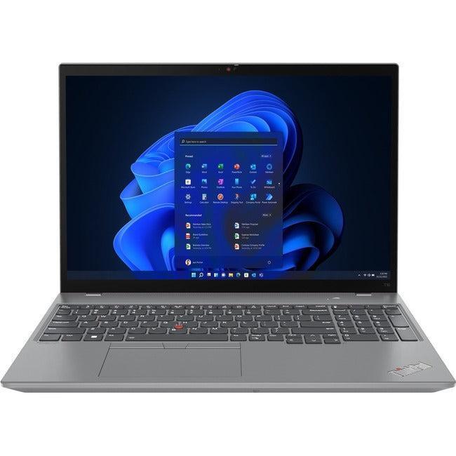 Lenovo ThinkPad T16 Gen 1 21BV00GJUS 16 Touchscreen Notebook - WUXGA - Intel Core i7 12th Gen i7-1260P - 16 GB - 512 GB SSD - English Keyboard - Storm Gray"