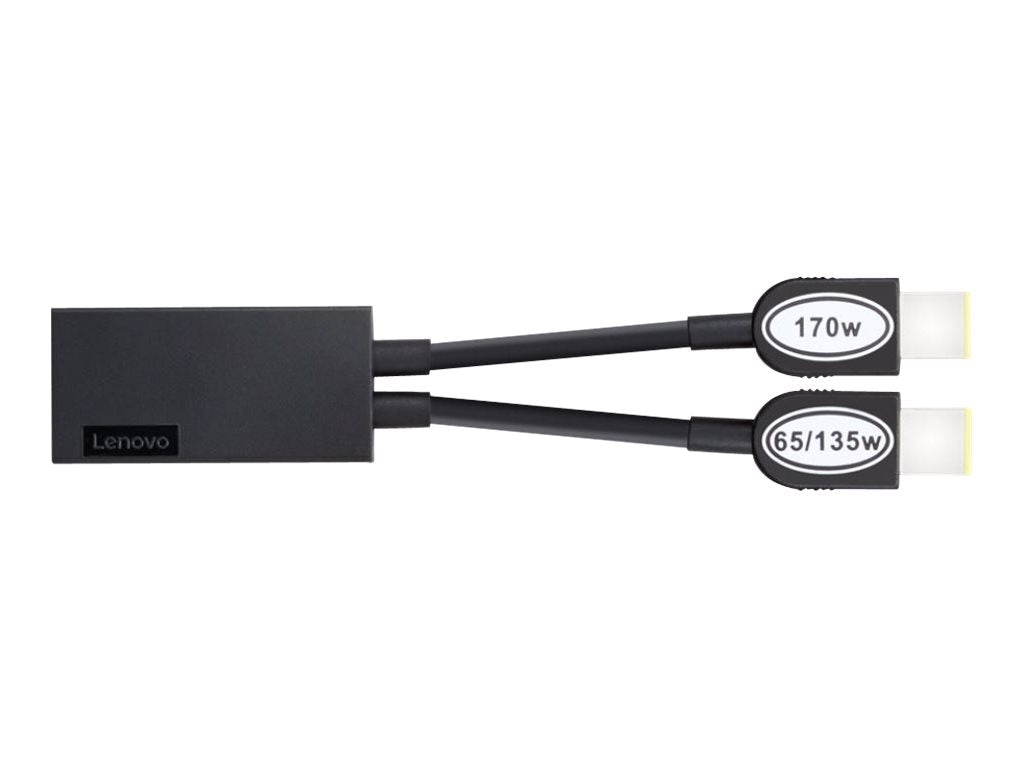 Lenovo Y Cable - Power splitter - Slim Tip (F) to Slim Tip (M) - FRU - for ThinkPad Thunderbolt 3 Workstation Dock Gen 2