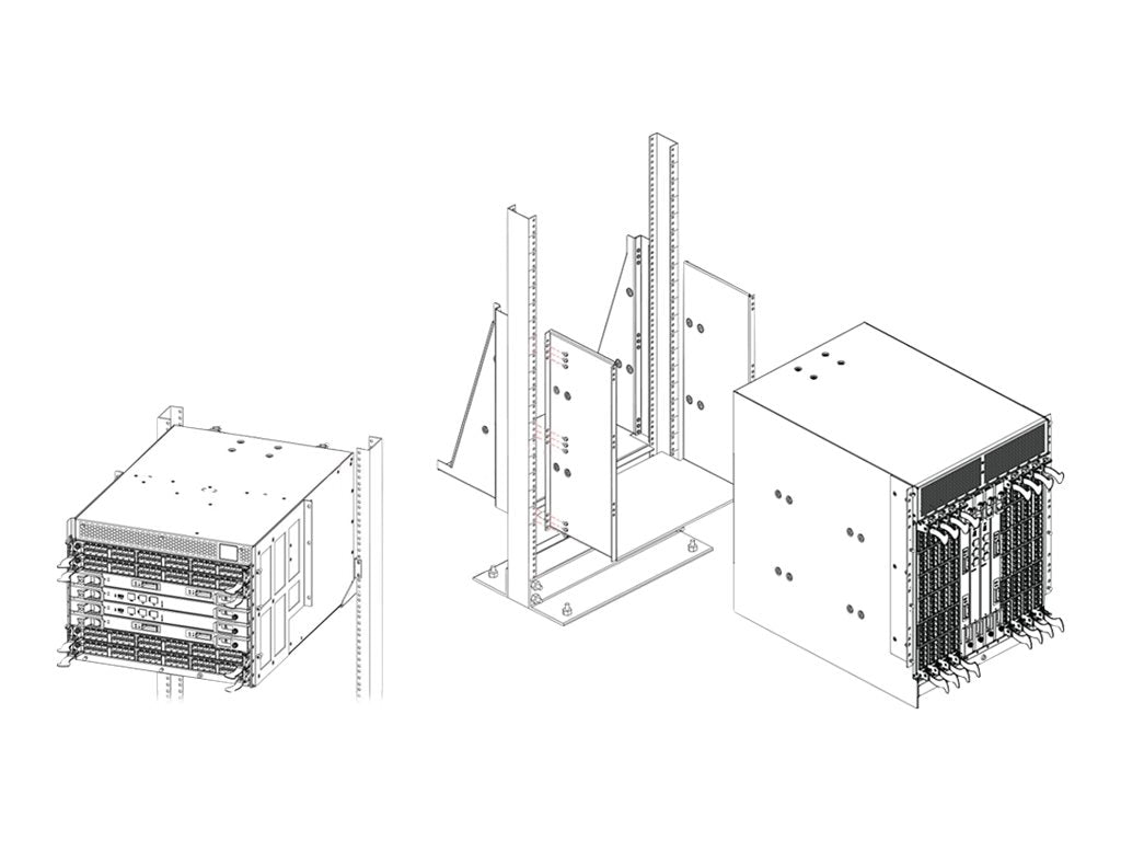 Lenovo mid-mount - Rack mounting kit - for ThinkSystem DB400D 32Gb SAN Director