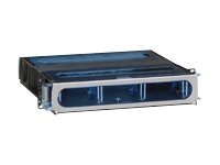 Leviton Opt-X Ultra Fiber Rack-Mount Enclosure - Rack cable enclosure - black powder coat - 2U - 19/23""