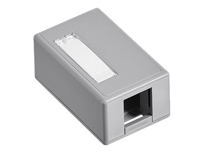 Leviton QuickPort - Modular insert housing - surface mountable - gray - 1 port
