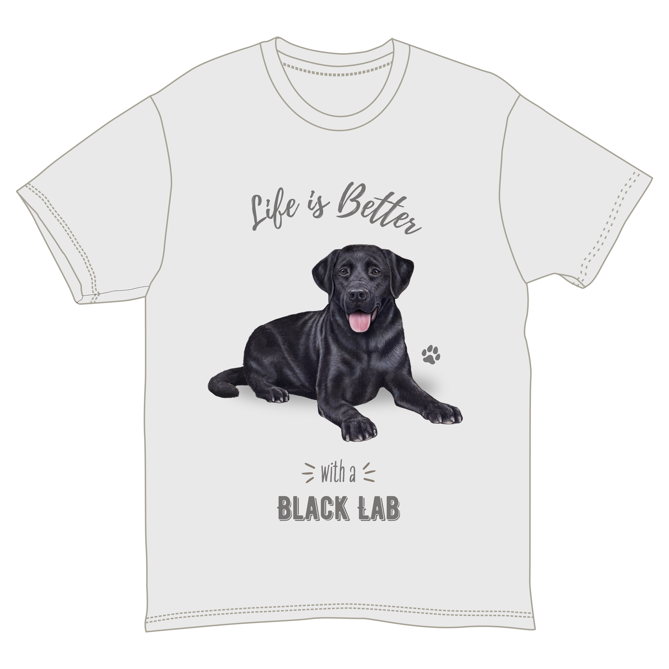 Life is Better with a Black Lab T-Shirt -