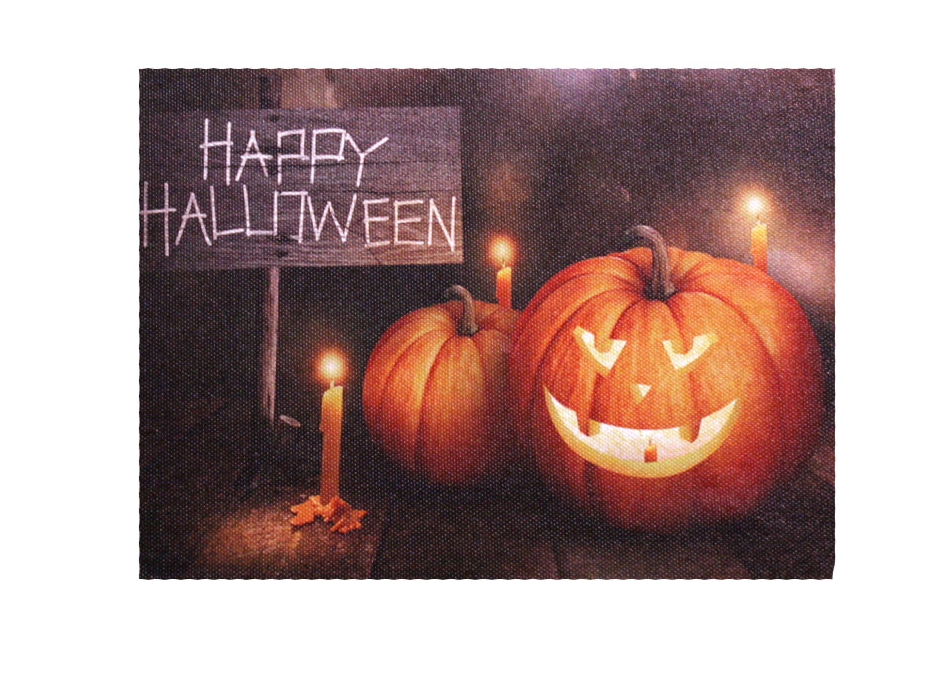 Lighted Canvas Print - Happy Halloween Sign